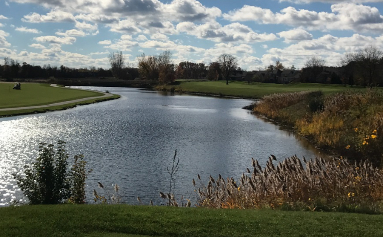 Lake on course